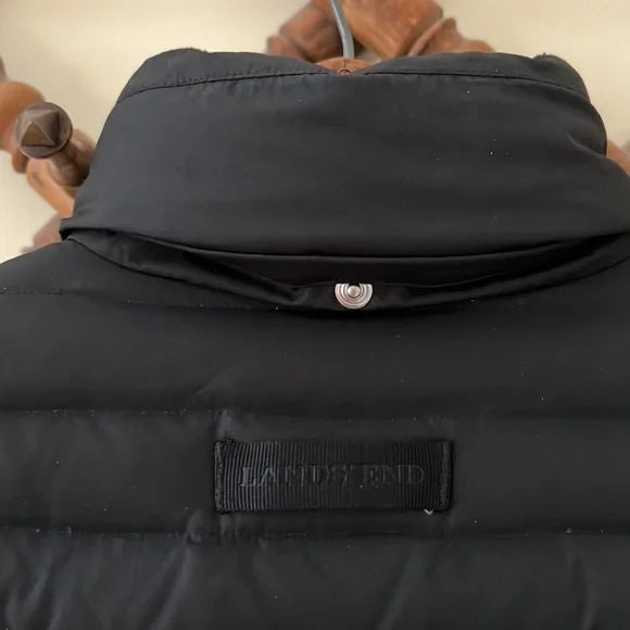 Lands’End Black Down Maxi Coat Sz XS - Picture 5 of 14